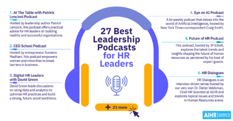 27 Best leadership podcasts for HR leaders.