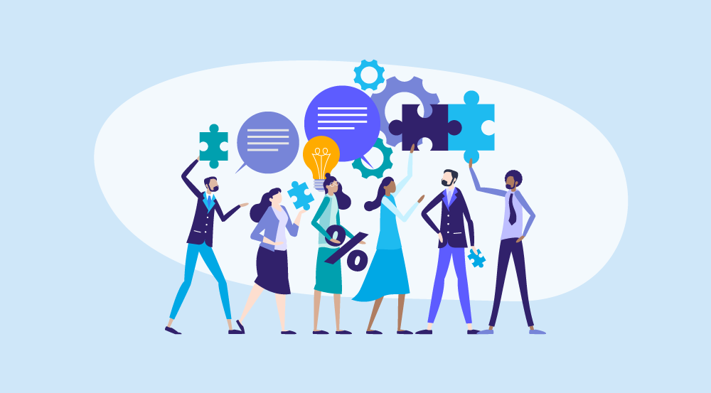 A conceptual idea of HR team building activities.